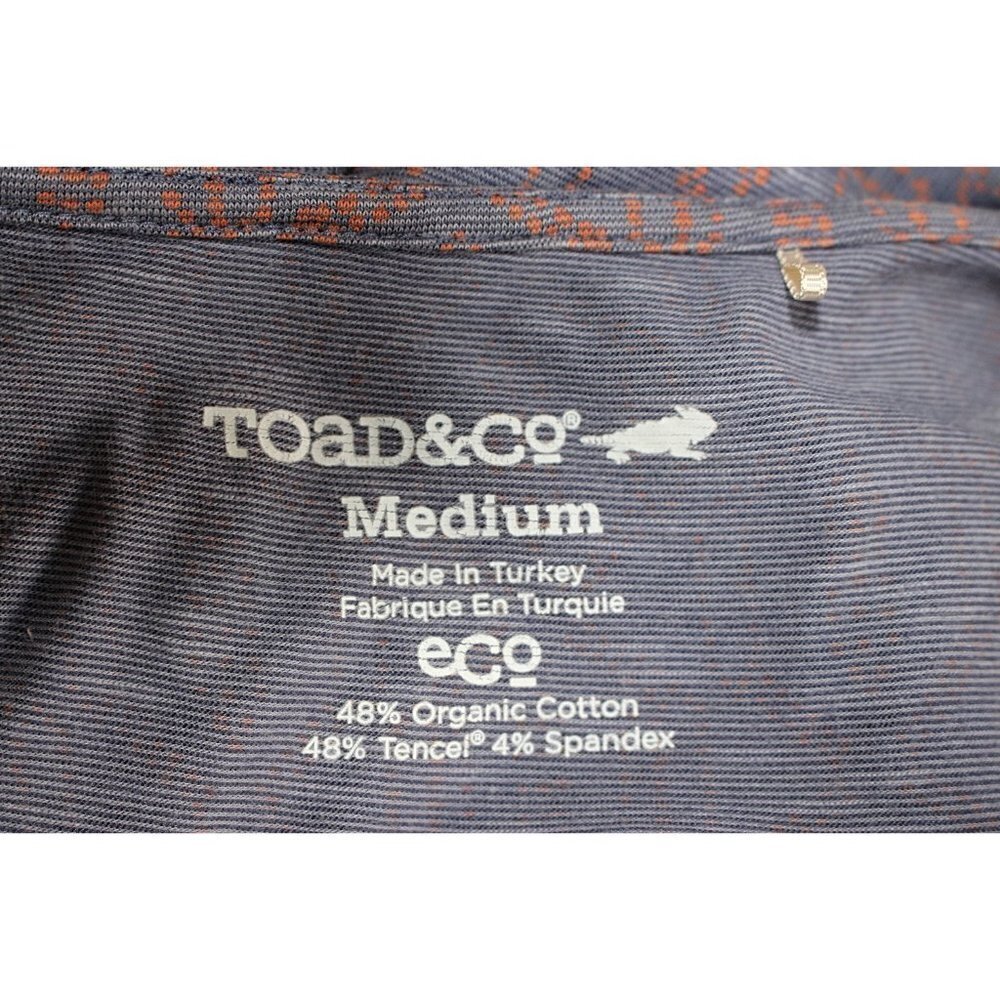 Toad & Co (Horny Toad) - Cue Cafe Wrap Dress in Blue Pattern, size Medium - Picture 5 of 11